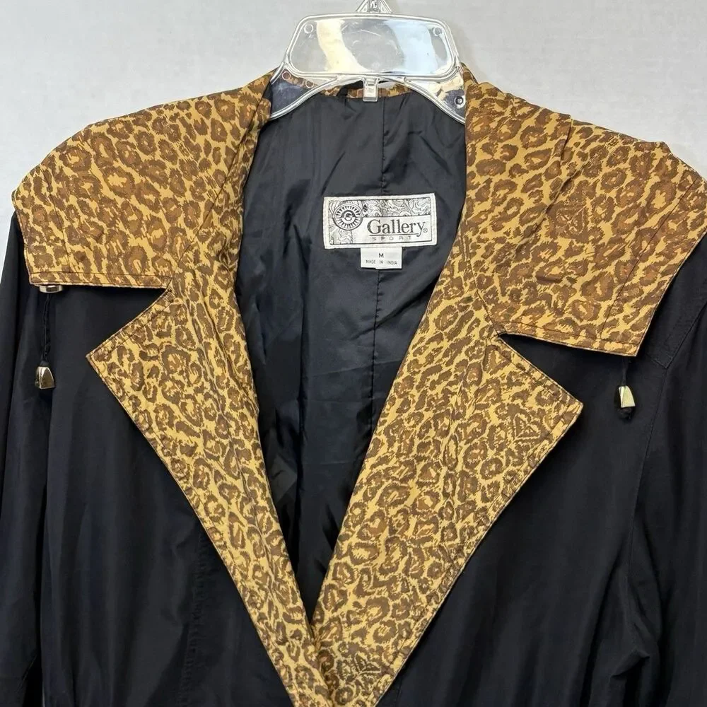Vintage Gallery Sport Women’s Leopard Print Jacket Size Medium